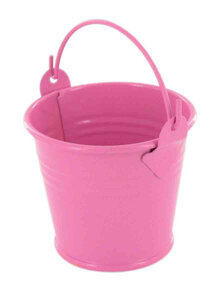 Seau en métal rose Ø 6 5 cm x H 6 2 cm