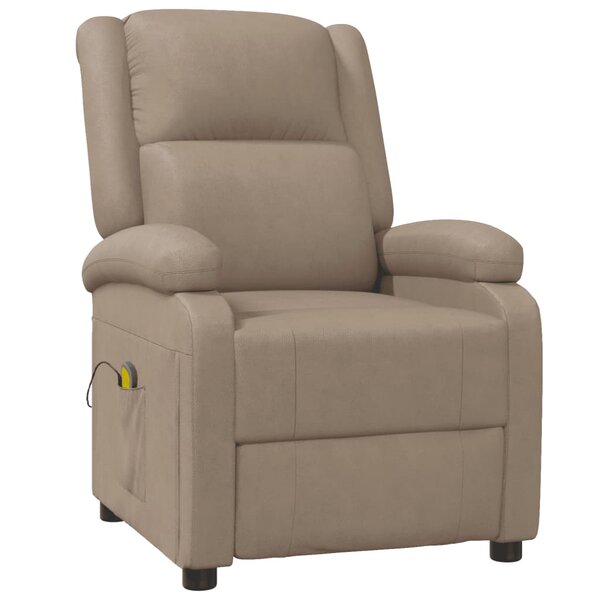 vidaXL Fauteuil de massage Cappuccino Similicuir