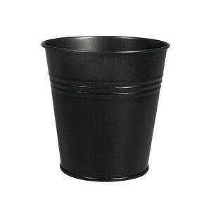 Pot en métal 10 5cm ø noir 11cm fond ø7 5cm