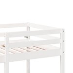 vidaXL Lit mezzanine avec bureau et chaises blanc 90x200 cm pin massif