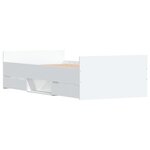 vidaXL Cadre de lit avec tête de lit/pied de lit blanc 100x200 cm
