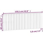 vidaXL Tête de lit murale 159 5x3x60 cm Bois massif de pin