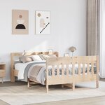 vidaXL Cadre de lit sans matelas 150x200 cm bois de pin massif