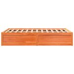 vidaXL Cadre de lit sans matelas cire marron 135x190cm bois pin massif