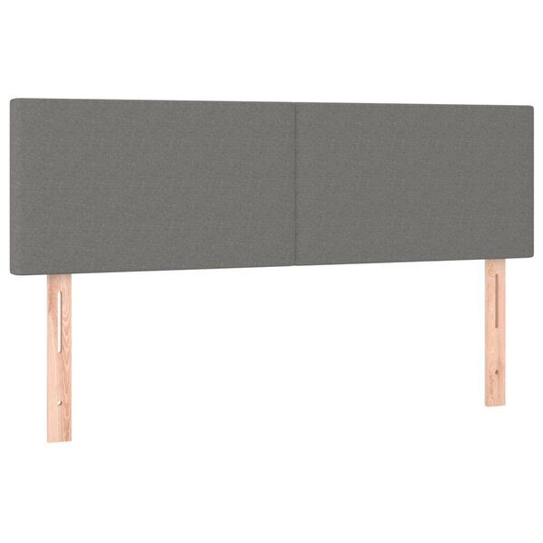 vidaXL Têtes de lit 2 Pièces Gris foncé 72x5x78/88 cm Tissu