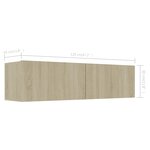 vidaXL Meuble TV Chêne sonoma 120x30x30 cm Bois d’ingénierie