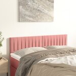 vidaXL Têtes de lit 2 Pièces Rose 72x5x78/88 cm Velours