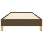 vidaXL Cadre de lit Marron foncé 100x200 cm Tissu