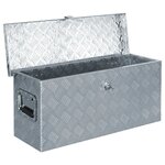 vidaXL Boîte en aluminium 76 5 x 26 5 x 33 cm Argenté