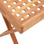 vidaXL Table à plateau pliante 52x36x56 5 cm Bois massif de noyer