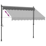 vidaXL Auvent rétractable anthracite 250x150 m tissu et acier