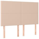 vidaXL Cadre de lit avec tête de lit Cappuccino 140x190 cm Similicuir