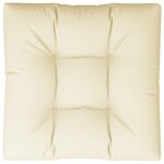 vidaXL Coussin de palette crème 80x80x12 cm tissu