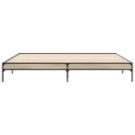 vidaXL Cadre de lit chêne sonoma 200x200 cm bois d'ingénierie et métal