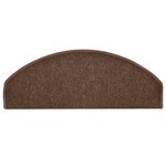 vidaXL Tapis de marches d'escalier 15 Pièces Marron 65x24x4 cm