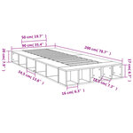 vidaXL Cadre de lit chêne marron 90x200 cm bois d'ingénierie