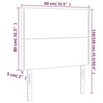 vidaXL Têtes de lit 2 Pièces Bleu foncé 80x5x78/88 cm Velours