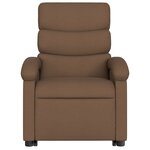 vidaXL Fauteuil inclinable électrique marron tissu