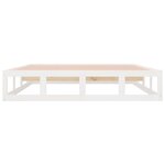 vidaXL Cadre de lit Blanc 200x200 cm Bois massif