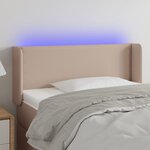 vidaXL Tête de lit à LED Cappuccino 103x16x78/88 cm Similicuir