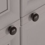 vidaXL Armoire en plastique 79x43x125 cm Design de bois Gris
