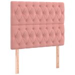 vidaXL Têtes de lit 2 Pièces Rose 90x7x78/88 cm Velours
