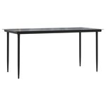 vidaXL Ensemble repas jardin 5 pièces Gris Poly Rattan