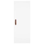 vidaXL Buffet haut Blanc 34 5x34x180 cm Bois d'ingénierie