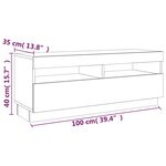 vidaXL Ensemble de meubles TV avec lumières LED 2 Pièces Chêne fumé