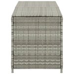 vidaXL Boîte de rangement de jardin résine tressée 200x50x60 cm gris