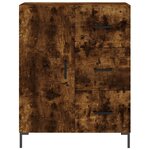 vidaXL Buffet haut Chêne fumé 69 5x34x180 cm Bois d'ingénierie