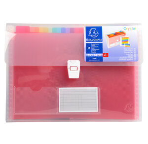 Trieur Valisette PP 13 Compartiments 33X25 CRYSTAL x 5 EXACOMPTA