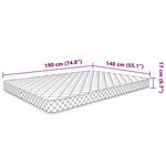 vidaXL Matelas en mousse à mémoire de forme blanc 140x190x17 cm