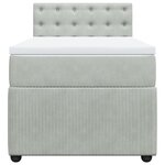 vidaXL Sommier à lattes de lit et matelas Gris clair 100x200cm Velours