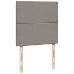 vidaXL Sommier à lattes de lit avec matelas Taupe 100x200 cm Tissu