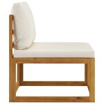 vidaXL Salon de jardin 4 Pièces avec coussin Crème Bois d'acacia solide