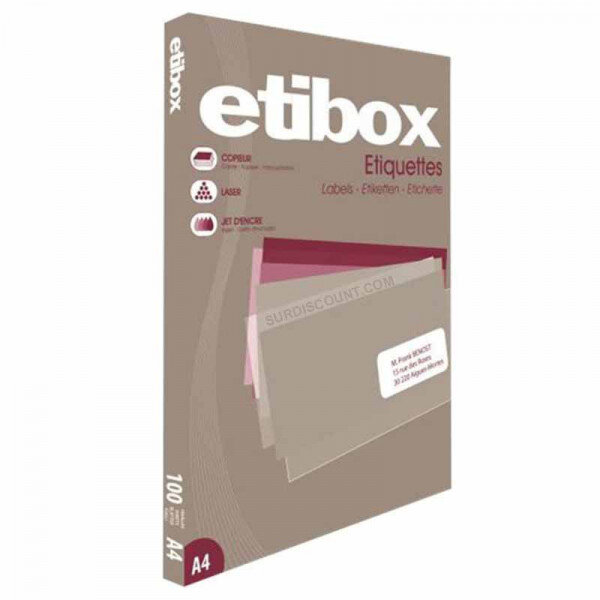 Boite de 1200 étiquettes - format 97x42.4mm - etibox - apli 14953