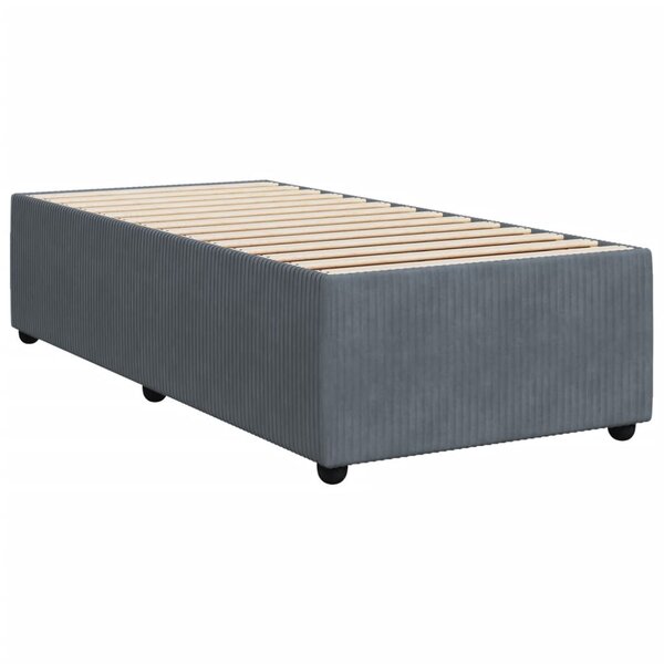 vidaXL Cadre de lit Gris foncé 80x200 cm Velours