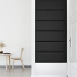 vidaXL Panneaux muraux 12 Pièces Noir 90x30 cm Similicuir 3 24 m²