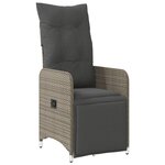 vidaXL Ensemble de bistro de jardin 11 Pièces coussins gris poly rotin
