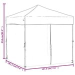 vidaXL Tente de réception pliable avec parois Rouge 2x2 m