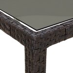 vidaXL Table de salle à manger Marron 90x90x75 cm Poly Rotin