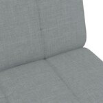 vidaXL Canapé-lit à 2 places avec repose-pied gris clair tissu