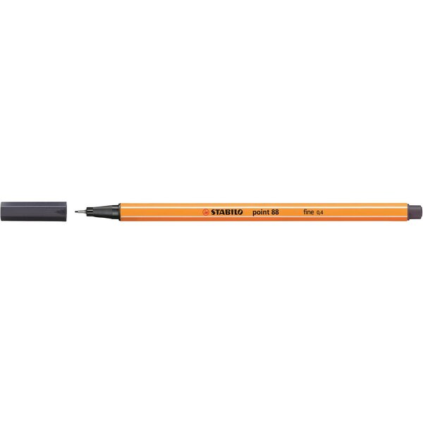 Stylo-Feutre POINT 88 Pointe Fine 0 4 mm gris de payne x 10 STABILO
