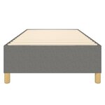 vidaXL Cadre de lit Gris foncé 90x200 cm Tissu