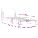 vidaXL Cadre de lit sans matelas marron 80x200 cm similicuir