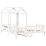 vidaXL Ensemble de lit de jour et de banc et toit 90x190 cm pin massif