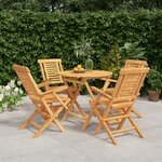 vidaXL Ensemble à manger de jardin 5 Pièces Bois de teck massif