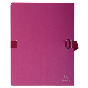 Chemise Dos Extensible Avec Rabat Papier - 24x32cm - Bordeaux - X 10 - Exacompta