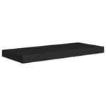 vidaXL Étagères murales flottantes 2 Pièces noir 60x23 5x3 8 cm MDF